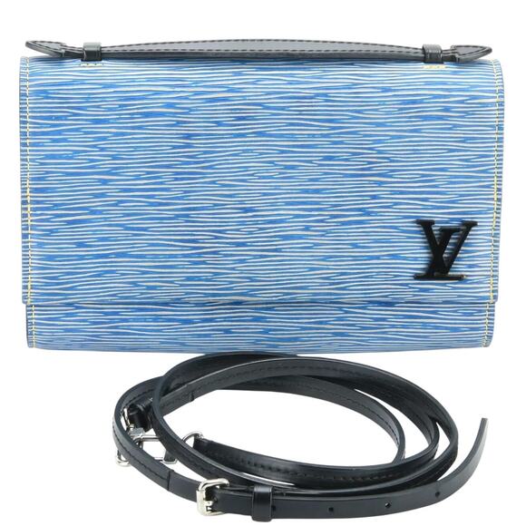 💎✨Lovely✨💎Authentic Louis Vuitton Clery Epi Denim Bag Blue - Picture 2 of 7